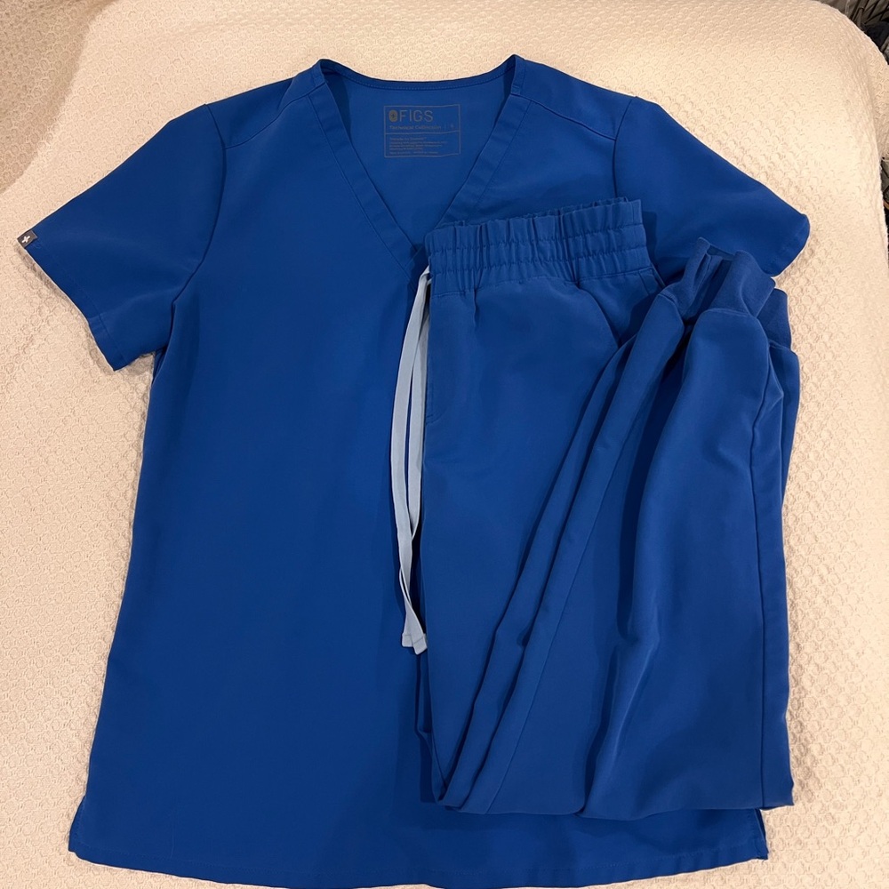Figs Small Royal Blue Scrub Set HW Zamora S/P Catarina